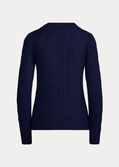 Sueter Ralph Lauren Mujer Azul Marino - Cable-Knit Cashmere - POWSX9374